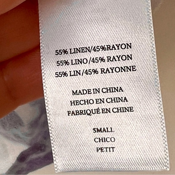 RAILS Thea Cloud Tie Dye Linen Blend Tie Waist Blouse—SZ. Small - Picture 14 of 17